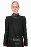 Gucci Cashmere/Wool/Leather Trimmed Cropped Jacket Size 36