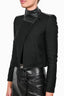 Gucci Cashmere/Wool/Leather Trimmed Cropped Jacket Size 36