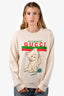 Gucci Cream Kitten Embroidered Sweater Size S