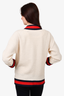 Gucci Cream Tweed Web Oversized Cardigan with Faux Pearl Buttons Size 36