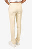 Gucci Cream Wool Wide Leg Trousers Size 40