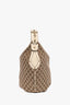 Gucci GG Canvas White Braided Leather Tote
