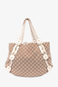 Gucci GG Supreme Canvas/White Leather Pelham Tote
