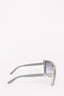 Gucci Grey Acrylic Rectangle Frame Sunglasses