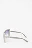 Gucci Grey Acrylic Rectangle Frame Sunglasses
