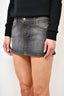 Gucci Grey Denim Mini Skirt Size 42