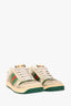 Gucci Grey Distressed 'Screener' Sneakers with Web Size 8 Mens