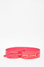 Gucci Hot Pink Patent Leather Horse Bit Buckle Wide Belt Size 95/38