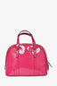 Gucci Magenta Patent Microguccissima Patent Leather 'Nice' Zip Bag with Strap