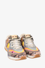 Gucci Multicoloured Lizard Embossed Leather Ultrapace Sneakers Size 39.5