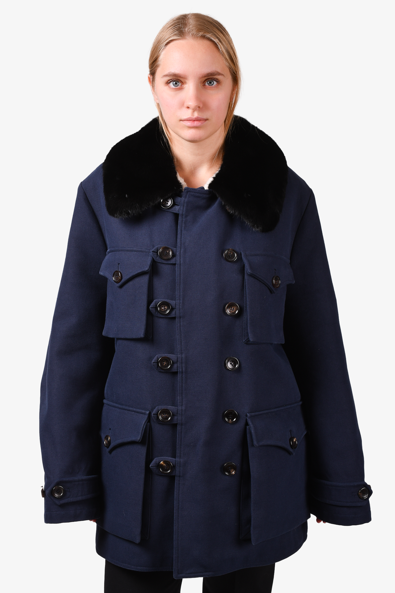 Gucci shearling 2025 coat mens