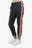 Gucci Navy Blue/Cream Guccisima Side Stripe Joggers Size XXS