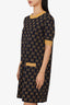 Gucci Navy Blue/Gold GG Knit Shift Dress Size L