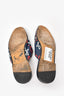 Gucci Navy Blue Leather 'Ghost' Horsebit Accent Mules Size 6 Mens