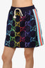 Gucci Navy Sequin GG Skirt Size Small