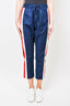 Gucci Navy Straight Leg Side Striped Trousers Size 48