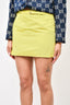 Gucci Neon Green Mini Skirt w/ Belt sz 40