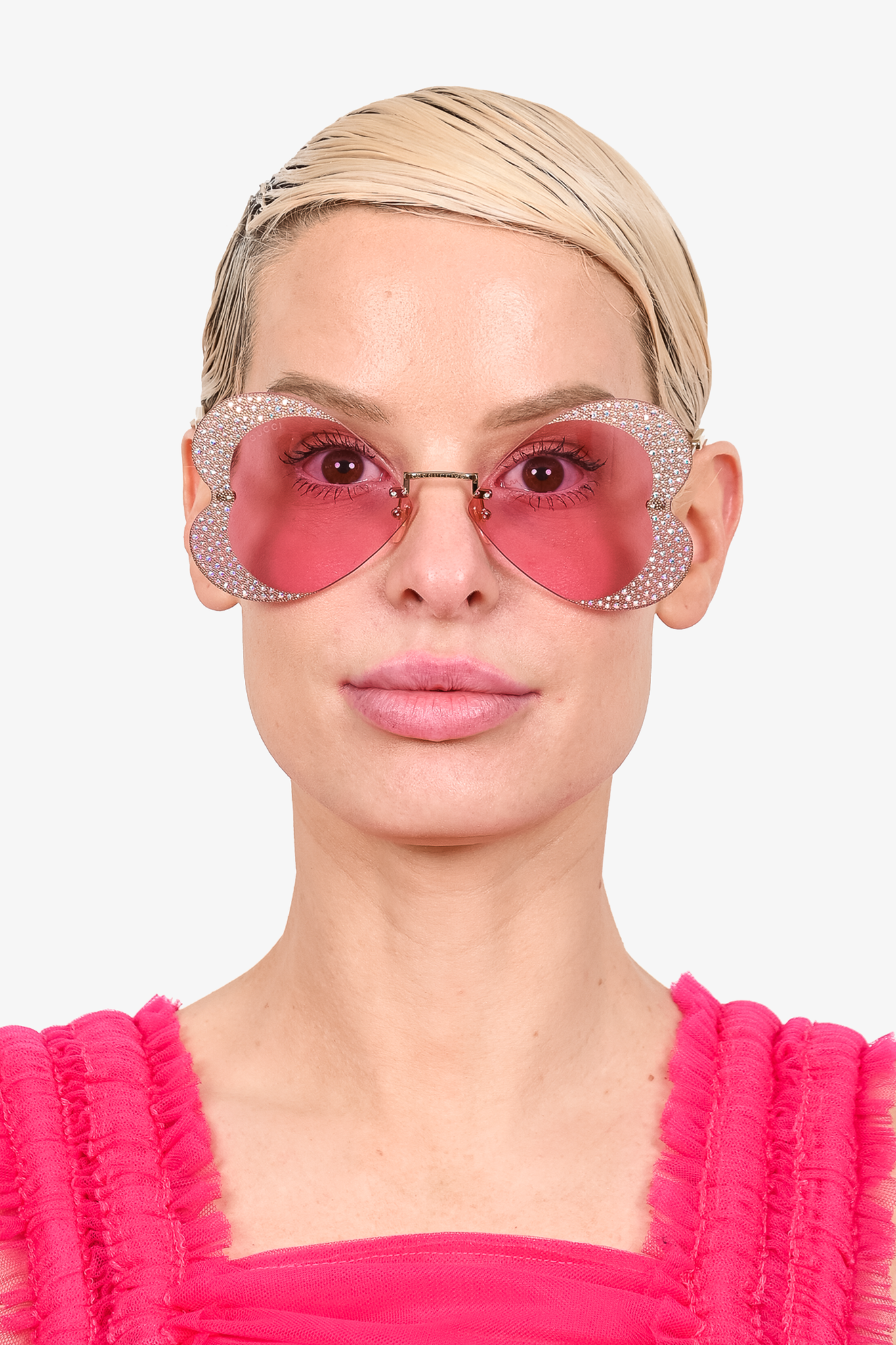 Gucci pink aviator shop sunglasses