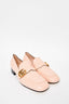 Gucci Pink Leather GG Block Loafers sz 40