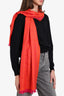 Gucci Pink/Orange GG Monogram Wool Scarf