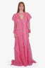 Gucci Pink Sheer Ruffle Gown with Slip Size 42