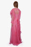 Gucci Pink Sheer Ruffle Gown with Slip Size 42