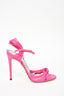 Gucci Pink Strappy Leather Heel Sandals Size 36.5