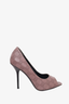 Gucci Purple GG Embossed Peep Toe Heels Size 39