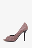 Gucci Purple GG Embossed Peep Toe Heels Size 39