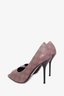 Gucci Purple GG Embossed Peep Toe Heels Size 39