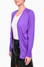 Gucci Purple Silk/Cashmere/Wool Open Cardigan Size XS