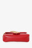 Gucci Red Chevron Leather Super Mini Marmont Crossbody