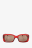 Gucci Red Clear Sunglasses