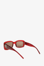 Gucci Red Clear Sunglasses