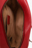 Gucci Red Leather GG Marmont  Matelasse Small Camera Bag