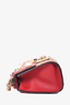 Gucci Red Leather Small Pearly Padlock Chain Bag
