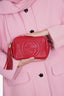 Gucci Red Leather Soho Disco Camera Bag with Tassel