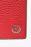 Gucci Red Pebbled Leather 'Betty' Wallet on Chain