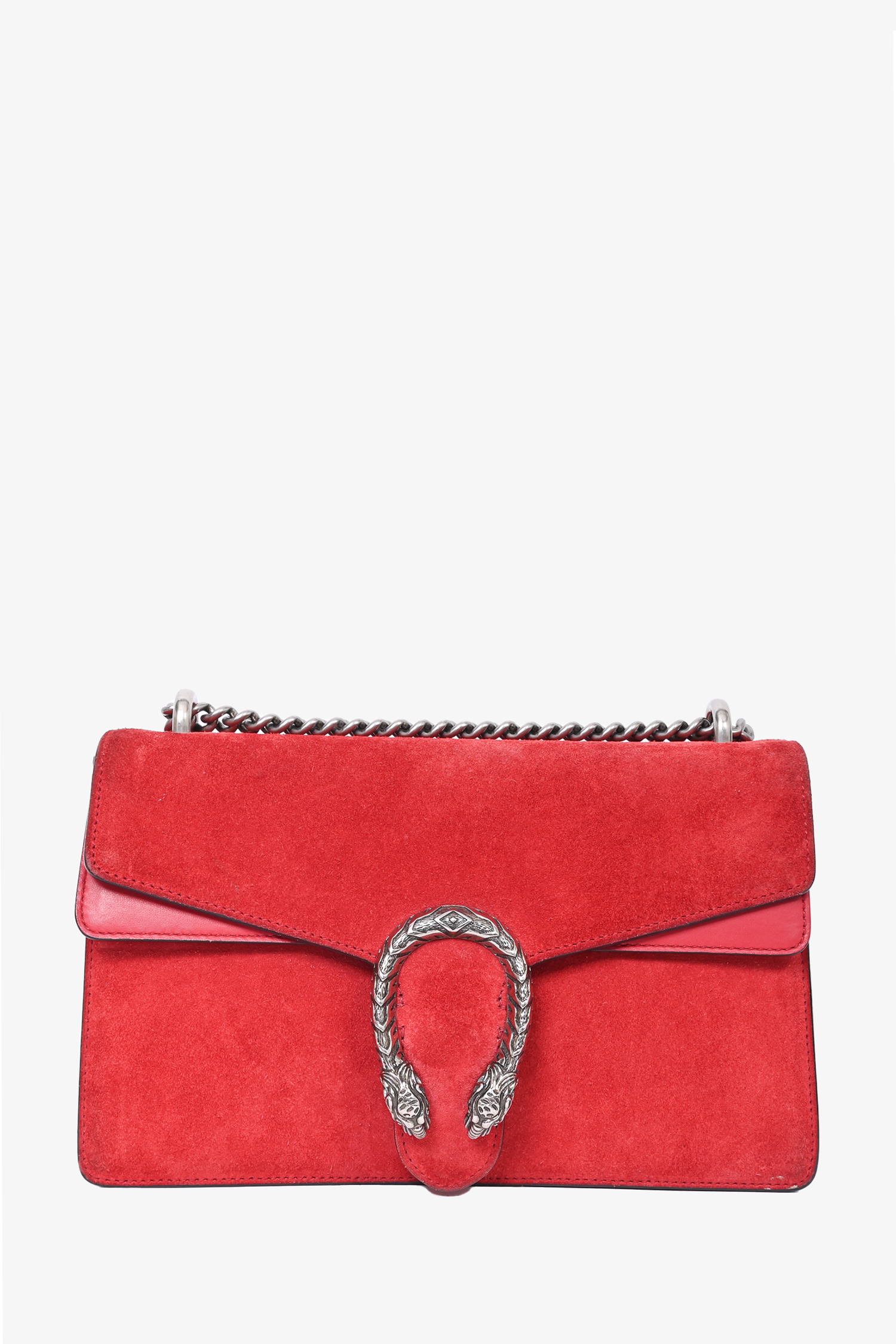 Gucci Red Suede Medium Dionysus Shoulder Bag