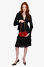 Gucci Red Velvet Matelasse Mini Marmont Shoulder Bag