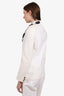 Gucci White Button Up Jacket with Scarf Size 42