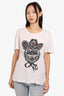 Gucci White Cotton Angry Cat T-Shirt Size Small