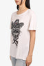 Gucci White Cotton Angry Cat T-Shirt Size Small