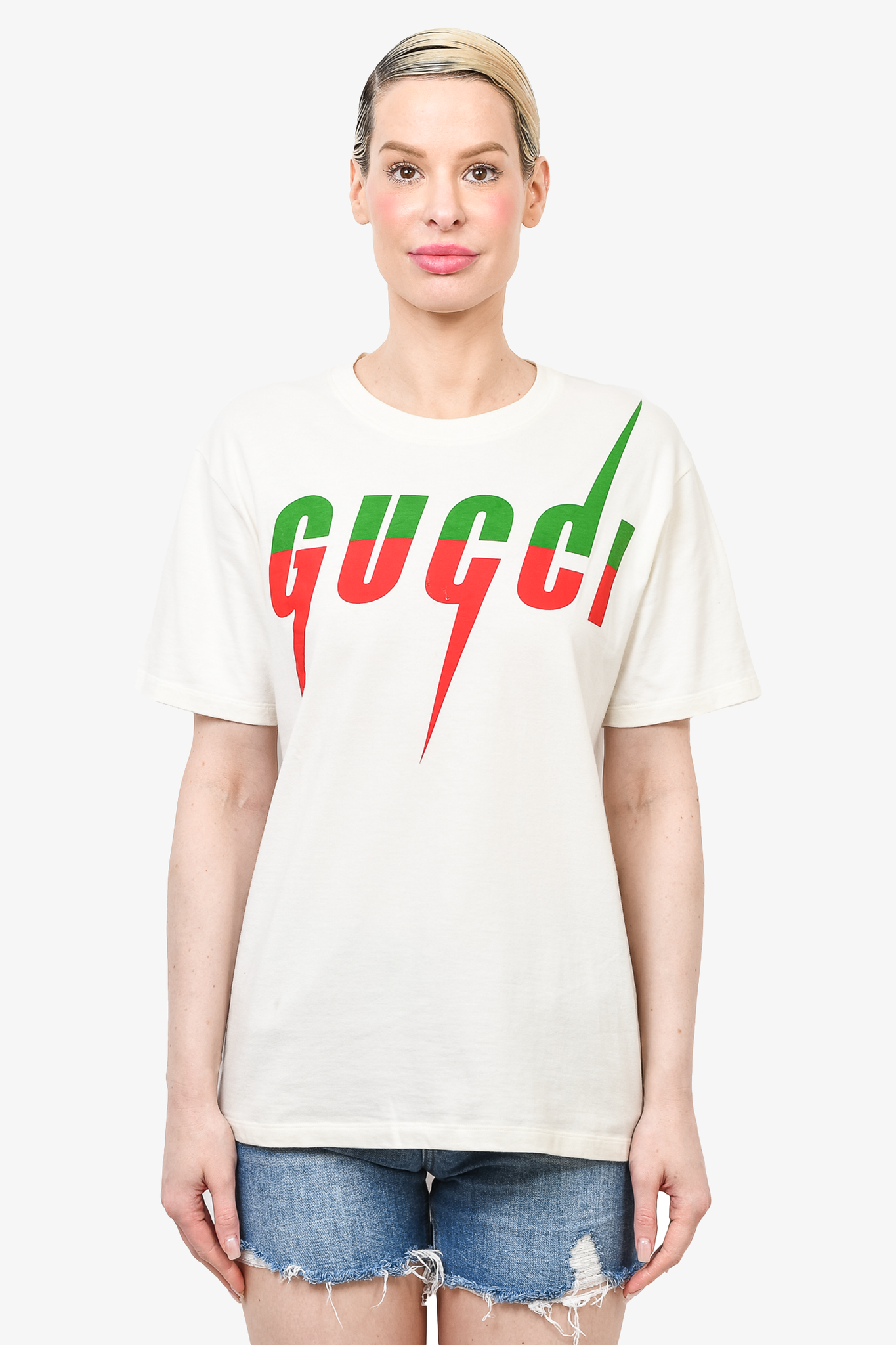 Gucci White Cotton 'Blade' Print S/S T Shirt sz Xs