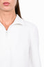Gucci White GG Monogram Jersey Half Zip Mini Dress Size S