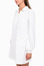 Gucci White GG Monogram Jersey Half Zip Mini Dress Size S