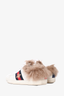 Gucci White Leather Ace Sneakers With Fur Lining Size 36.5
