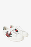 Gucci White Leather Web Ace Snake Embroidered Sneakers sz 7.5 Mens
