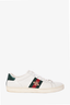 Gucci White Leather Web Bee Sneakers Size 37.5 (As Is)