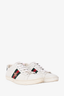Gucci White Leather Web Bee Sneakers Size 37.5 (As Is)